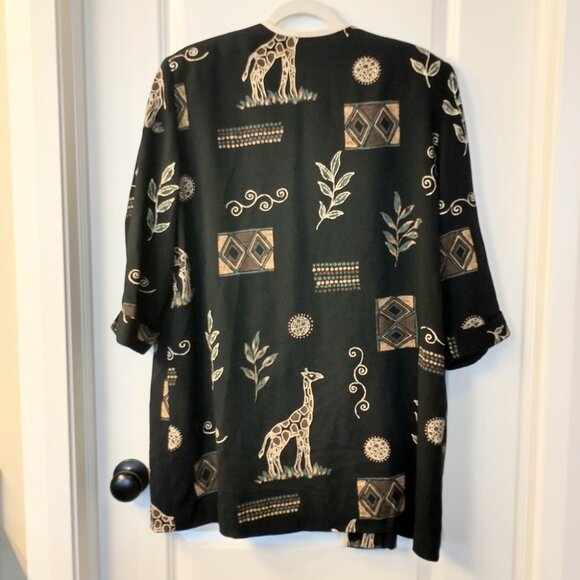 Women's R&M Richards by Karen Kwong Vintage Giraffe African Inspired Size 18 - Picture 6 of 16